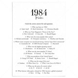 1984 Trivia Quiz with Answer Key Instant Download by LittleSizzle