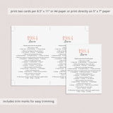 1984 Trivia Questions and Answers Printable
