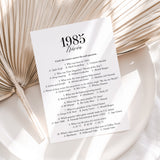 40th Class Reunion Games Printable Class of 1985 High School Reunion