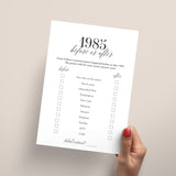 40th Class Reunion Games Printable Class of 1985 High School Reunion