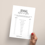 40th Class Reunion Games Printable Class of 1986 High School Reunion