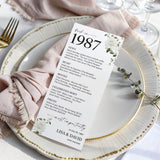 1987 Anniversary Table Cards Personalized 40th Anniversary Decor