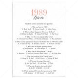 1989 Trivia Questions and Answers Printable by LittleSizzle