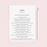 1993 Quiz and Answers Printable by LittleSizzle