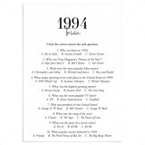 1994 Trivia Quiz with Answer Key Instant Download by LittleSizzle