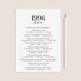 1996 Trivia Quiz with Answer Key Instant Download by LittleSizzle