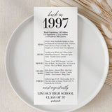 30 Year Reunion Table Card Personalized Class of 1997 Reunion by LittleSizzle