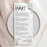 1997 Anniversary Table Cards Personalized 30th Anniversary Decor