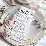 1997 Anniversary Table Cards Personalized 30th Anniversary Decor