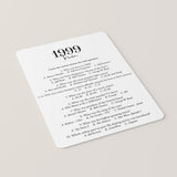 1999 Trivia Quiz with Answers Digital Download