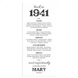 85th Birthday Decorations Born in 1941 Table Card by LittleSizzle