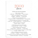 2000 Trivia Questions and Answers Printable by LittleSizzle