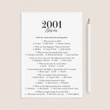 2001 Trivia Quiz with Answer Key Instant Download by LittleSizzle