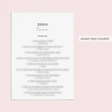 Printable 25th Birthday Games for Her Born in 2001