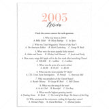2003 Trivia Questions and Answers Printable by LittleSizzle