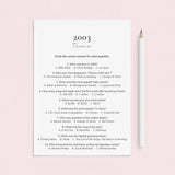 2003 Quiz and Answers Printable by LittleSizzle