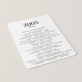 2003 Trivia Quiz with Answer Key Instant Download