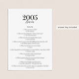 2005 Trivia Quiz with Answer Key Instant Download