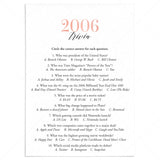 2006 Trivia Questions and Answers Printable by LittleSizzle