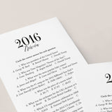 2016 Trivia Quiz with Answer Key Instant Download