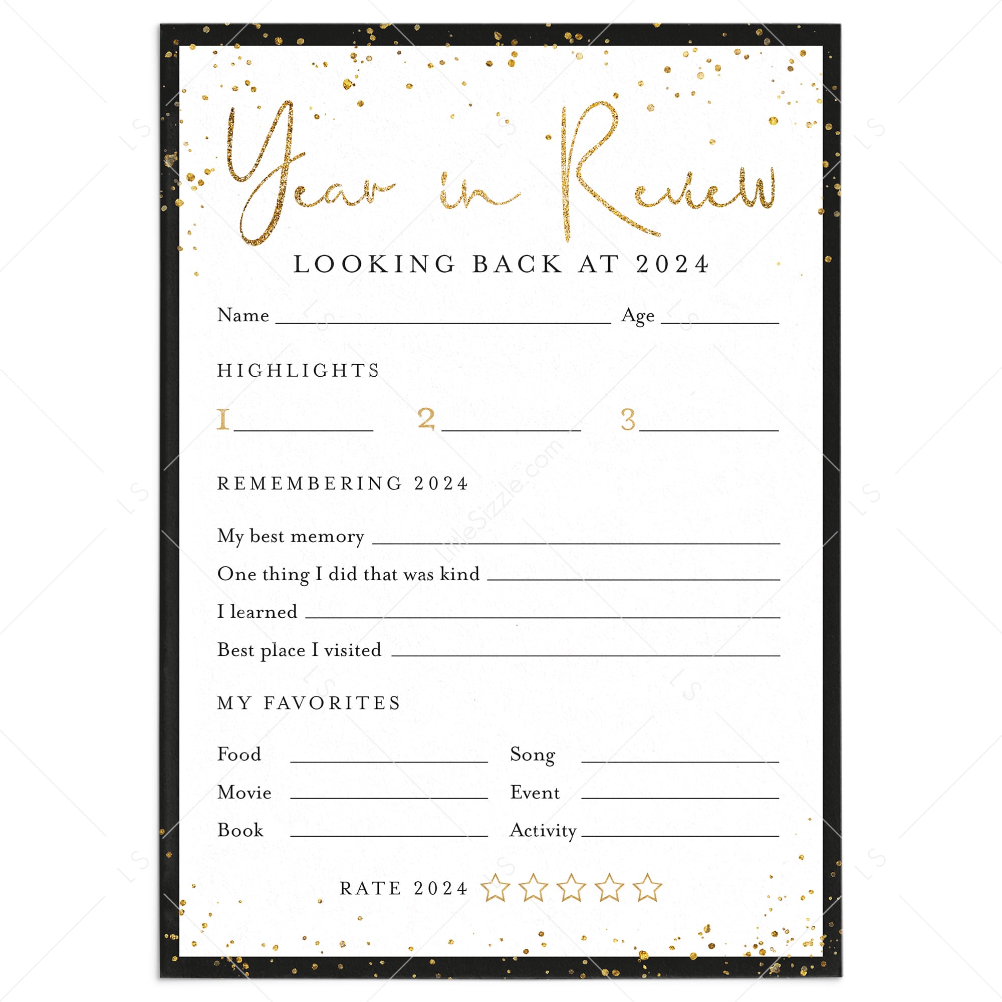 2024-year-in-review-for-kids-and-adults-printable-instant-download-littlesizzle for Free Printable Year In Review Template 2024 Year In Review for Kids and Adults Printable | Instant Download – LittleSizzle for Free Printable Year In Review Template