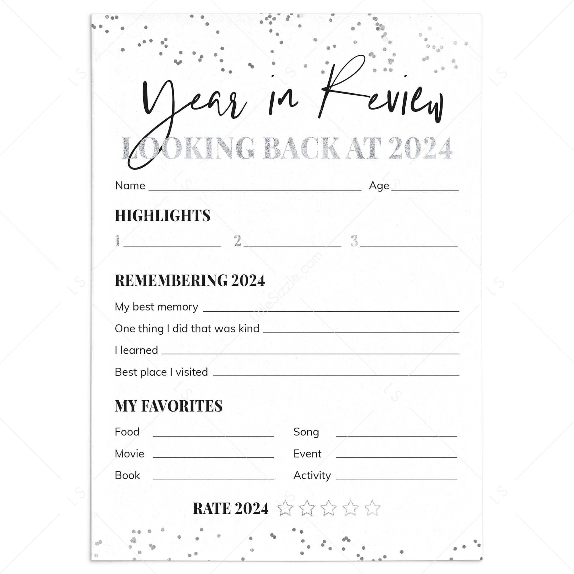 year-in-review-cards-printable-instant-download-littlesizzle for Free Printable Year In Review Template Year in Review Cards Printable | Instant Download – LittleSizzle for Free Printable Year In Review Template