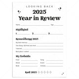 2025 End of Year Review Self Reflection Cards Printable by LittleSizzle