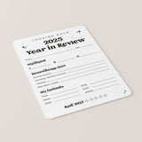 2025 End of Year Review Self Reflection Cards Printable