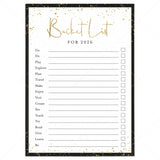 New Years Bucket List for 2026 Printable by LittleSizzle