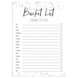 New Year Bucket List Printable by LittleSizzle