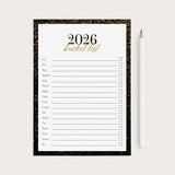 2026 New Year's Bucket List Card Printable by LittleSizzle