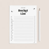2026 Bucket List Printable by LittleSizzle
