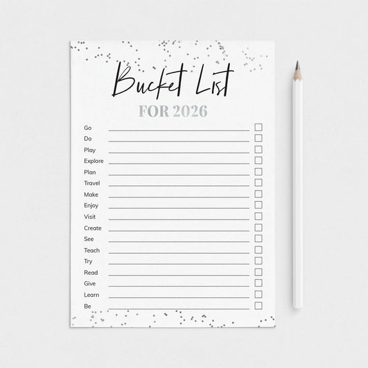 New Year Bucket List Printable by LittleSizzle