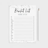 New Year Bucket List Printable by LittleSizzle