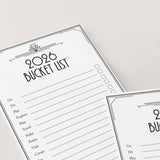 Printable New Year Bucket List 2026