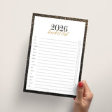 2026 New Year's Bucket List Card Printable