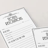 Gatsby New Years Party Printable 2026 Resolutions