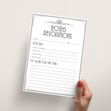 Gatsby New Years Party Printable 2026 Resolutions