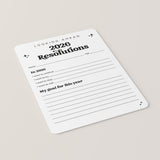 2026 New Year Resolution and Reflection Cards Printable