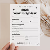 2027 New Year Resolution and Reflection Cards Printable