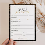 2026/2027 New Years Reflections and Resolutions Cards Printable