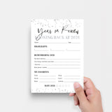 Year in Review Cards Printable