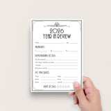 2026 Year in Review Cards for Gatbsy New Years Party