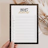 2027 New Year's Bucket List Card Printable