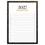 2027 New Year's Bucket List Card Printable by LittleSizzle