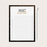 2027 New Year's Bucket List Card Printable by LittleSizzle