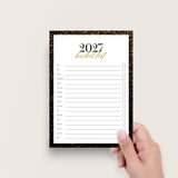 2027 New Year's Bucket List Card Printable