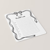 New Year Bucket List Card Digital Download Bow Theme
