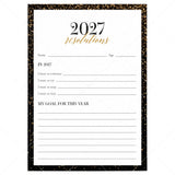 2027 Resolutions and New Year's Goals Card Printable by LittleSizzle