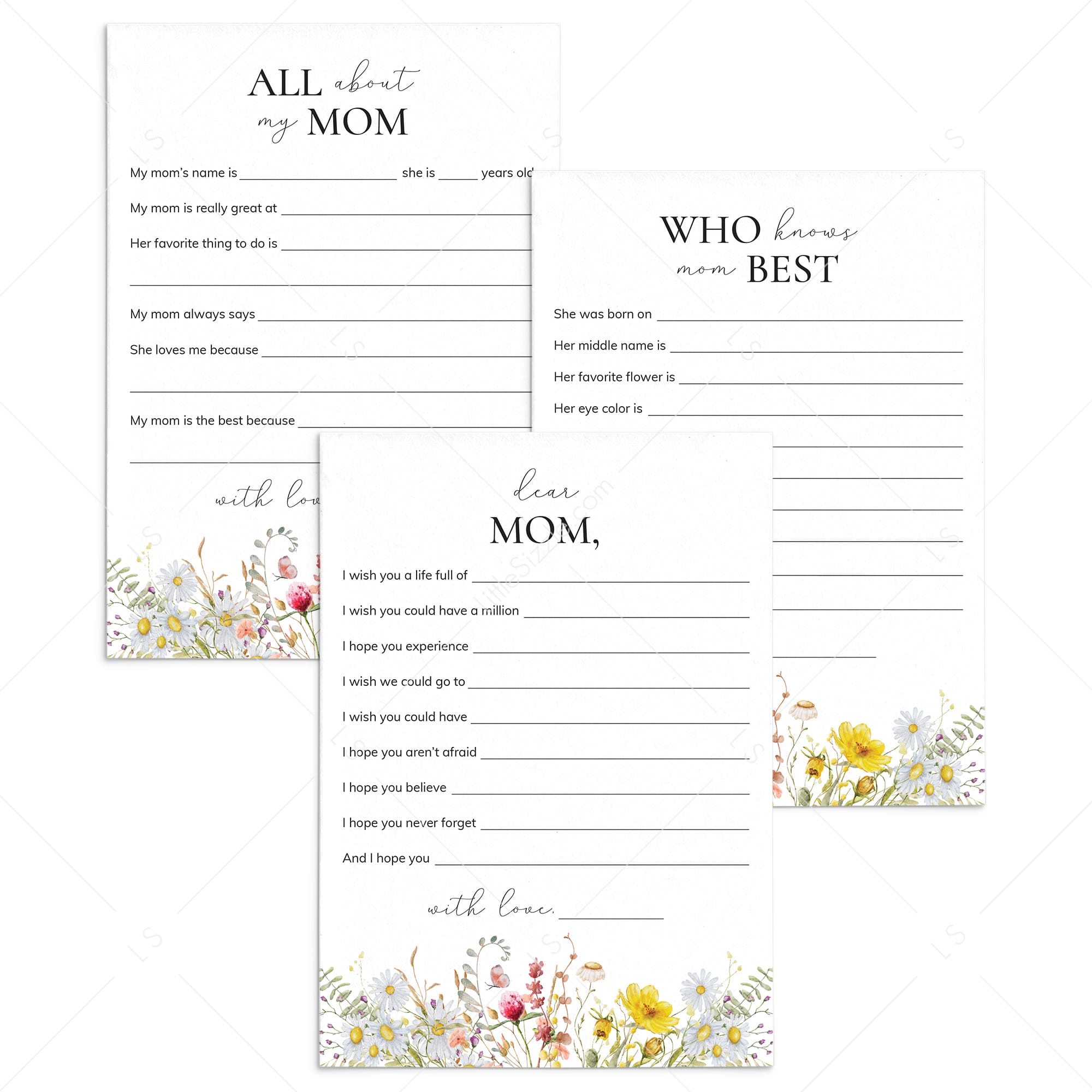 Mother's Day Gift Bundle Printable by LittleSizzle